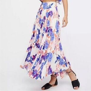 Free People Sundown Maxi Floral Wrap Skirt, size XS